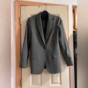 Theory Fitted Blazer-Stretch Sevona Wool, Spruce; Sz 4 -Sold out in stores. NWT